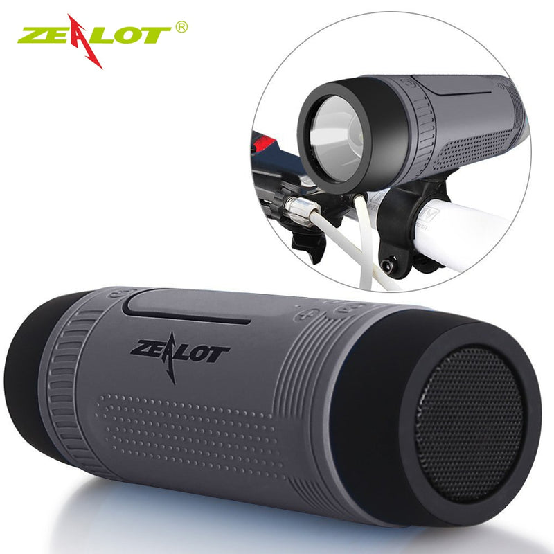 rádio FM + lanterna + suporte para bicicleta sem fio Bluetooth